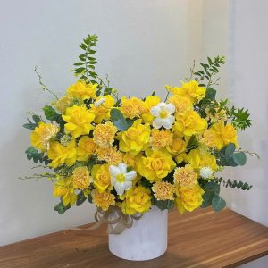 Giỏ Hoa Hồng Vàng